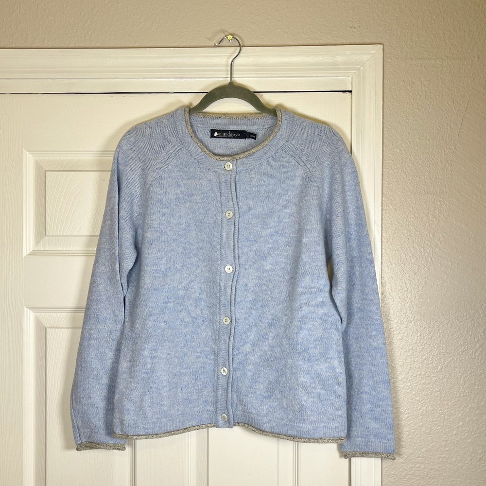 Vintage Irelands Eye Cardigan Sweater Womens Cashmere Wool Button Ireland Jumper